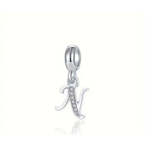 Silver Letter N Charm
